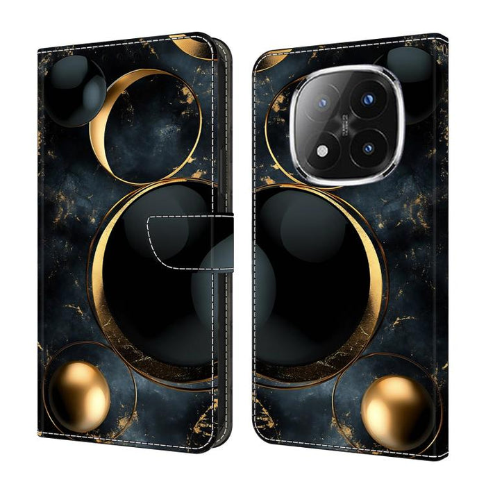 Funda para teléfono de cuero vegano pintado con efecto cristal, For Redmi Note 14 Pro 4G, For Redmi Note 14 4G 163.25mm, For Redmi Note 14 5G, For Redmi Note 14 Pro 5G, For Redmi 14C 4G, For Redmi Note 13 Pro 4G, For Redmi Note 13 4G, For Redmi 13C 4G 5G