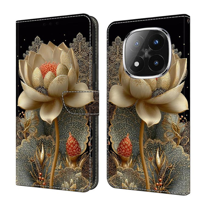 Funda para teléfono de cuero vegano pintado con efecto cristal, For Redmi Note 14 Pro 4G, For Redmi Note 14 4G 163.25mm, For Redmi Note 14 5G, For Redmi Note 14 Pro 5G, For Redmi 14C 4G, For Redmi Note 13 Pro 4G, For Redmi Note 13 4G, For Redmi 13C 4G 5G