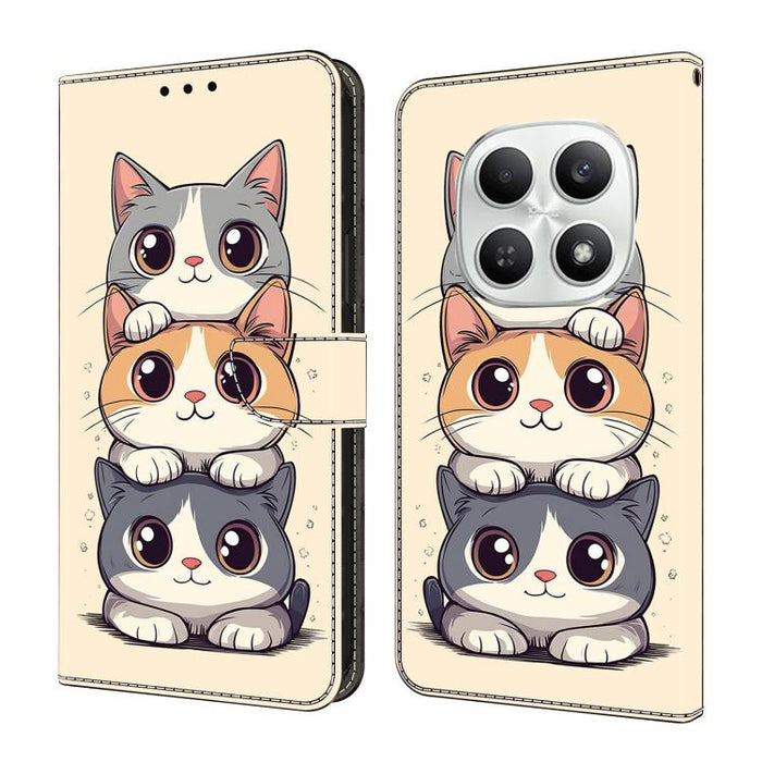 Funda para teléfono de cuero vegano pintado con efecto cristal, For Redmi A7 / A5 4G 171mm / Poco C71, For Redmi A7 Pro 4G / 5G 171mm /Poco C85x 5G, For Redmi Note 15 5G / 4G Global 164mm, For Redmi Note 15 Pro 5G Global 163.6mm                        ...