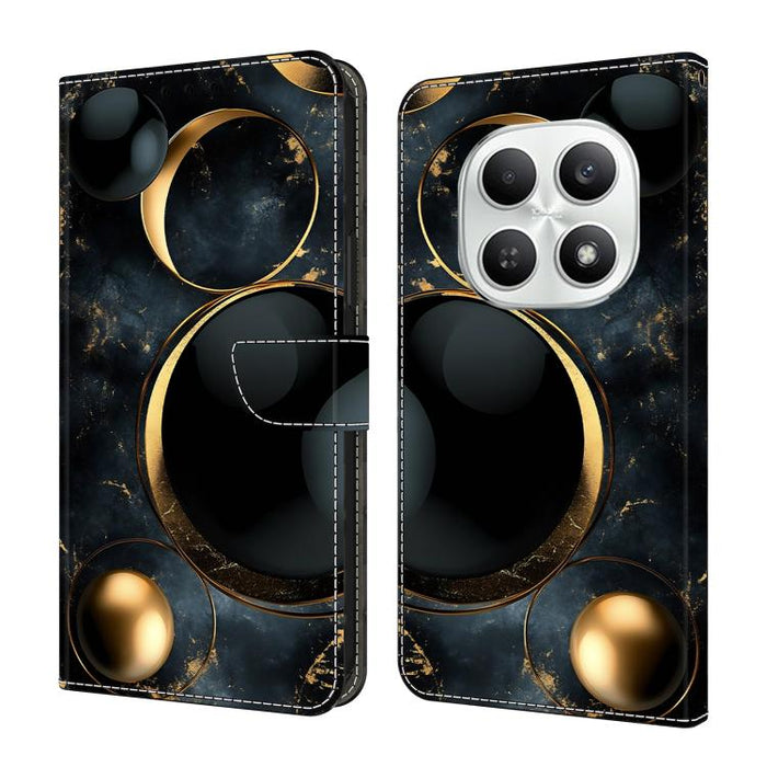 Funda para teléfono de cuero vegano pintado con efecto cristal, For Redmi A7 / A5 4G 171mm / Poco C71, For Redmi A7 Pro 4G / 5G 171mm /Poco C85x 5G, For Redmi Note 15 5G / 4G Global 164mm, For Redmi Note 15 Pro 5G Global 163.6mm                        ...