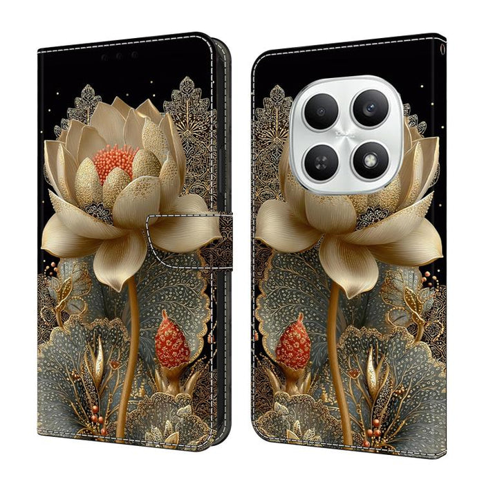 Funda para teléfono de cuero vegano pintado con efecto cristal, For Redmi A7 / A5 4G 171mm / Poco C71, For Redmi A7 Pro 4G / 5G 171mm /Poco C85x 5G, For Redmi Note 15 5G / 4G Global 164mm, For Redmi Note 15 Pro 5G Global 163.6mm                        ...
