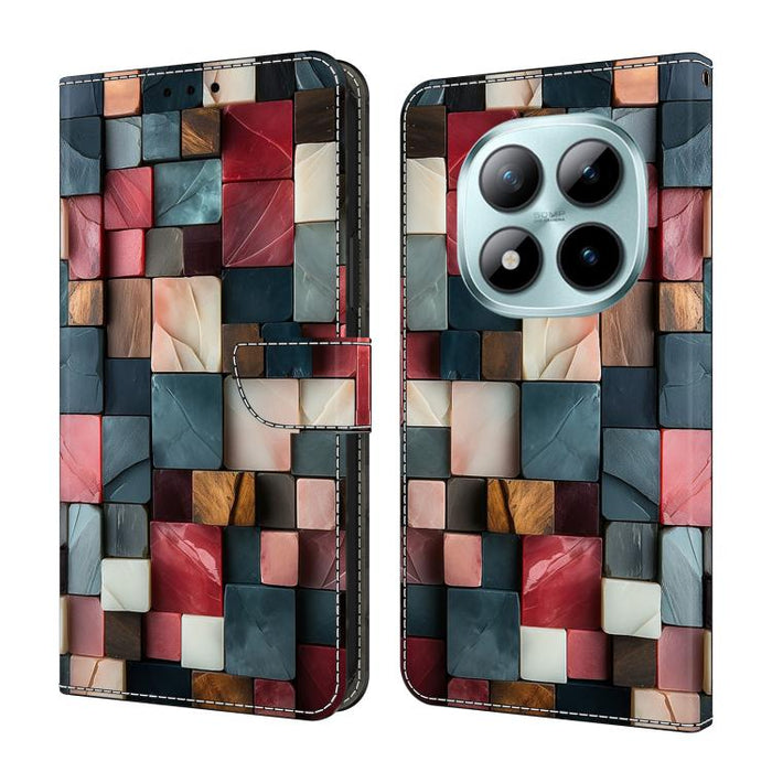 Funda para teléfono de cuero vegano pintado con efecto cristal, For Redmi A7 / A5 4G 171mm / Poco C71, For Redmi A7 Pro 4G / 5G 171mm /Poco C85x 5G, For Redmi Note 15 5G / 4G Global 164mm, For Redmi Note 15 Pro 5G Global 163.6mm                        ...