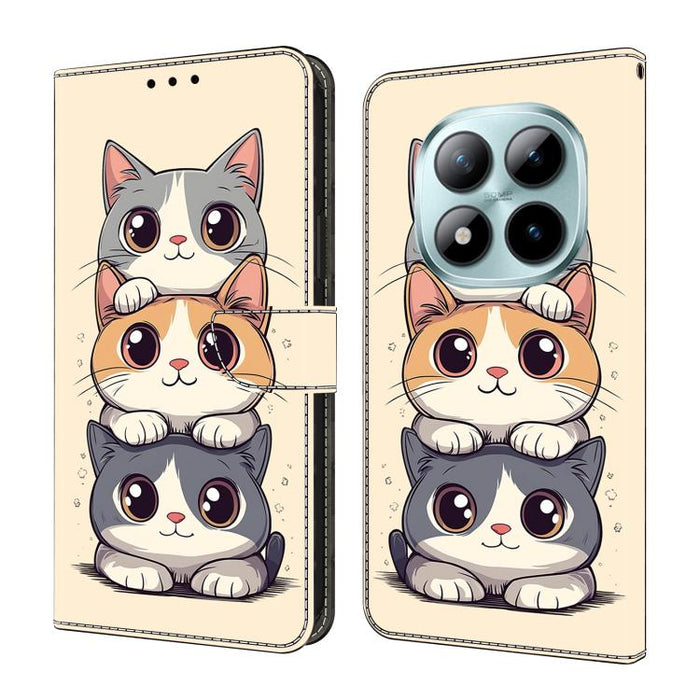 Funda para teléfono de cuero vegano pintado con efecto cristal, For Redmi A7 / A5 4G 171mm / Poco C71, For Redmi A7 Pro 4G / 5G 171mm /Poco C85x 5G, For Redmi Note 15 5G / 4G Global 164mm, For Redmi Note 15 Pro 5G Global 163.6mm                        ...
