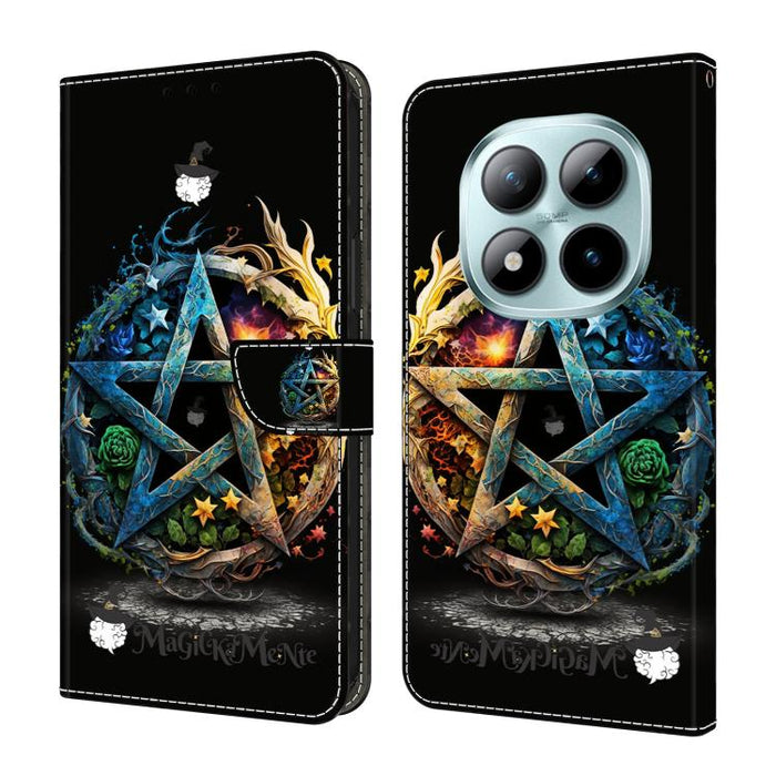 Funda para teléfono de cuero vegano pintado con efecto cristal, For Redmi A7 / A5 4G 171mm / Poco C71, For Redmi A7 Pro 4G / 5G 171mm /Poco C85x 5G, For Redmi Note 15 5G / 4G Global 164mm, For Redmi Note 15 Pro 5G Global 163.6mm                        ...