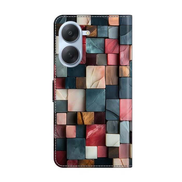 Funda para teléfono de cuero vegano pintado con efecto cristal, For Redmi A7 / A5 4G 171mm / Poco C71, For Redmi A7 Pro 4G / 5G 171mm /Poco C85x 5G, For Redmi Note 15 5G / 4G Global 164mm, For Redmi Note 15 Pro 5G Global 163.6mm                        ...
