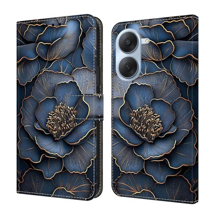 Funda para teléfono de cuero vegano pintado con efecto cristal, For Redmi A7 / A5 4G 171mm / Poco C71, For Redmi A7 Pro 4G / 5G 171mm /Poco C85x 5G, For Redmi Note 15 5G / 4G Global 164mm, For Redmi Note 15 Pro 5G Global 163.6mm                        ...