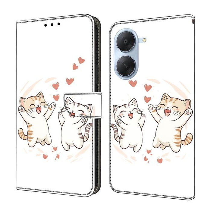 Funda para teléfono de cuero vegano pintado con efecto cristal, For Redmi A7 / A5 4G 171mm / Poco C71, For Redmi A7 Pro 4G / 5G 171mm /Poco C85x 5G, For Redmi Note 15 5G / 4G Global 164mm, For Redmi Note 15 Pro 5G Global 163.6mm                        ...