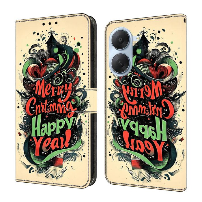 Funda para teléfono de cuero vegano pintado con efecto cristal, For Redmi A7 / A5 4G 171mm / Poco C71, For Redmi A7 Pro 4G / 5G 171mm /Poco C85x 5G, For Redmi Note 15 5G / 4G Global 164mm, For Redmi Note 15 Pro 5G Global 163.6mm                        ...