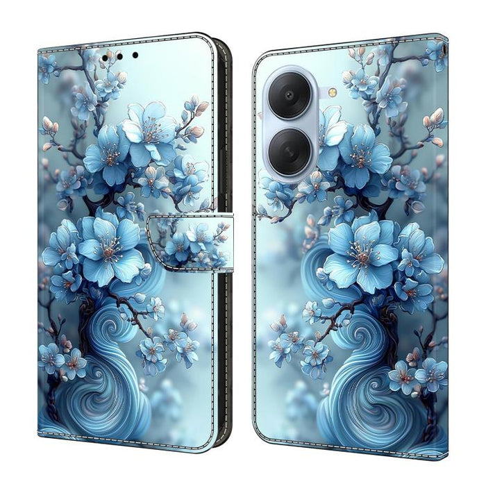 Funda para teléfono de cuero vegano pintado con efecto cristal, For Redmi A7 / A5 4G 171mm / Poco C71, For Redmi A7 Pro 4G / 5G 171mm /Poco C85x 5G, For Redmi Note 15 5G / 4G Global 164mm, For Redmi Note 15 Pro 5G Global 163.6mm                        ...