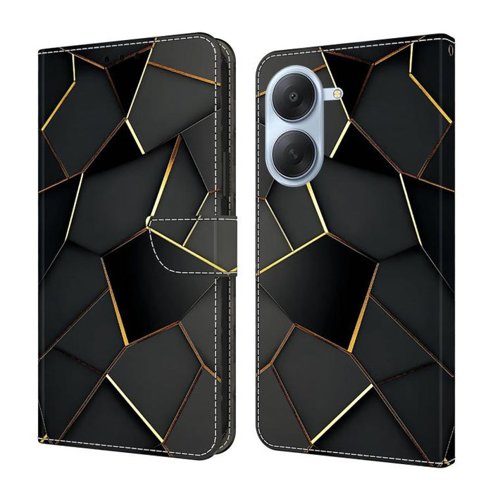 Funda para teléfono de cuero vegano pintado con efecto cristal, For Redmi A7 / A5 4G 171mm / Poco C71, For Redmi A7 Pro 4G / 5G 171mm /Poco C85x 5G, For Redmi Note 15 5G / 4G Global 164mm, For Redmi Note 15 Pro 5G Global 163.6mm                        ...