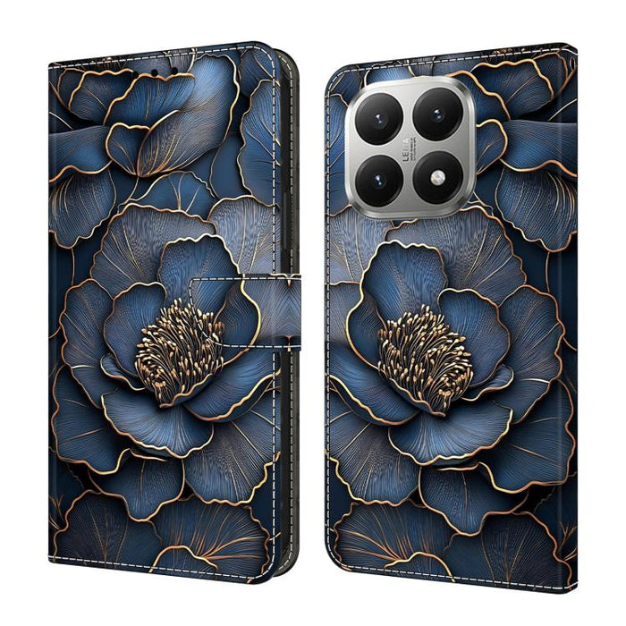 Funda para teléfono de cuero vegano pintado con efecto cristal, For Xiaomi 15T Pro, For Xiaomi 15T, For Xiaomi 15 Pro, For Xiaomi 15