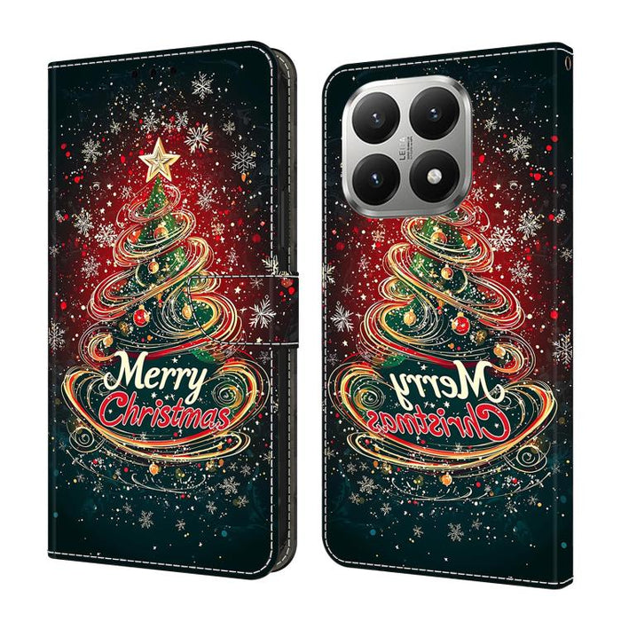 Funda para teléfono de cuero vegano pintado con efecto cristal, For Xiaomi 15T Pro, For Xiaomi 15T, For Xiaomi 15 Pro, For Xiaomi 15