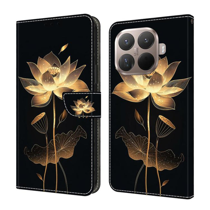 Funda para teléfono de cuero vegano pintado con efecto cristal, For Xiaomi 15T Pro, For Xiaomi 15T, For Xiaomi 15 Pro, For Xiaomi 15