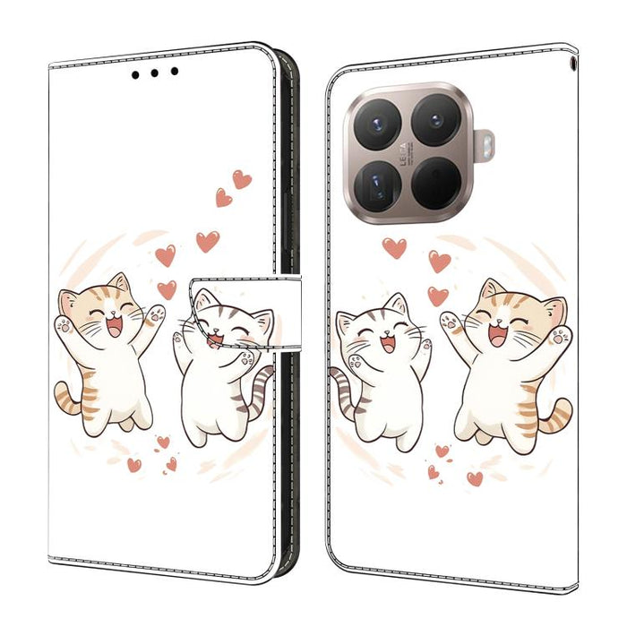 Funda para teléfono de cuero vegano pintado con efecto cristal, For Xiaomi 15T Pro, For Xiaomi 15T, For Xiaomi 15 Pro, For Xiaomi 15