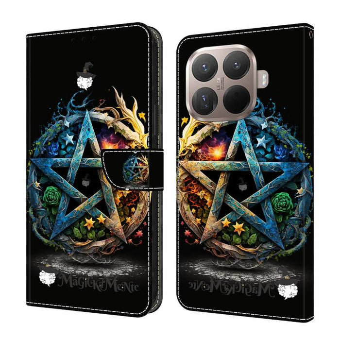Funda para teléfono de cuero vegano pintado con efecto cristal, For Xiaomi 15T Pro, For Xiaomi 15T, For Xiaomi 15 Pro, For Xiaomi 15