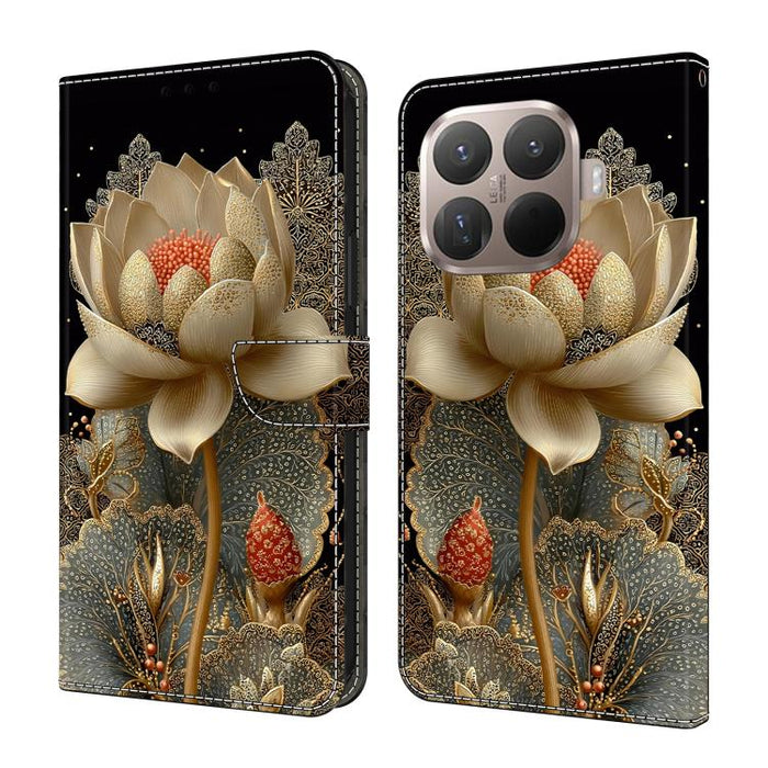 Funda para teléfono de cuero vegano pintado con efecto cristal, For Xiaomi 15T Pro, For Xiaomi 15T, For Xiaomi 15 Pro, For Xiaomi 15
