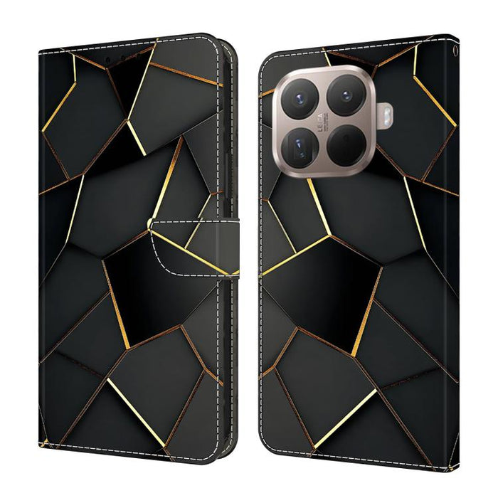 Funda para teléfono de cuero vegano pintado con efecto cristal, For Xiaomi 15T Pro, For Xiaomi 15T, For Xiaomi 15 Pro, For Xiaomi 15