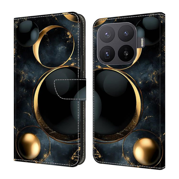 Funda para teléfono de cuero vegano pintado con efecto cristal, For Xiaomi 15T Pro, For Xiaomi 15T, For Xiaomi 15 Pro, For Xiaomi 15