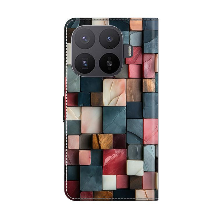 Funda para teléfono de cuero vegano pintado con efecto cristal, For Xiaomi 15T Pro, For Xiaomi 15T, For Xiaomi 15 Pro, For Xiaomi 15