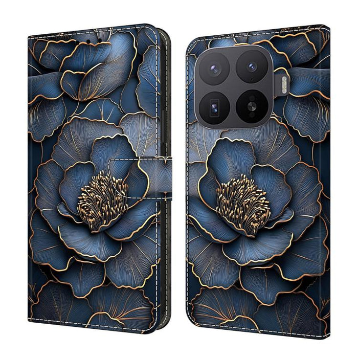 Funda para teléfono de cuero vegano pintado con efecto cristal, For Xiaomi 15T Pro, For Xiaomi 15T, For Xiaomi 15 Pro, For Xiaomi 15