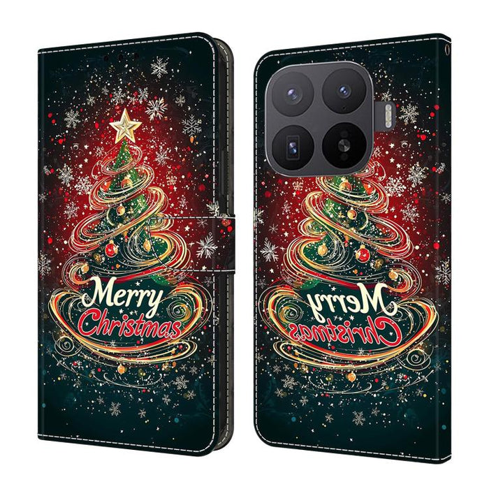 Funda para teléfono de cuero vegano pintado con efecto cristal, For Xiaomi 15T Pro, For Xiaomi 15T, For Xiaomi 15 Pro, For Xiaomi 15