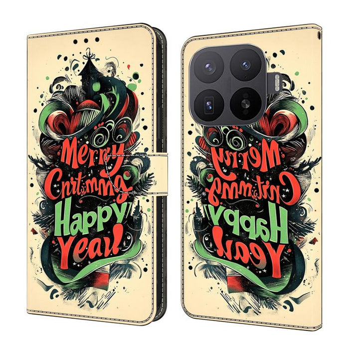 Funda para teléfono de cuero vegano pintado con efecto cristal, For Xiaomi 15T Pro, For Xiaomi 15T, For Xiaomi 15 Pro, For Xiaomi 15