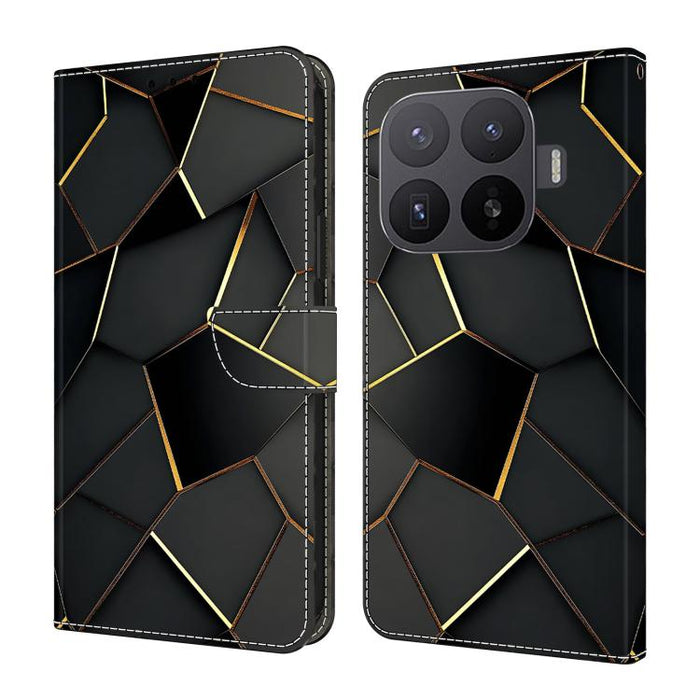 Funda para teléfono de cuero vegano pintado con efecto cristal, For Xiaomi 15T Pro, For Xiaomi 15T, For Xiaomi 15 Pro, For Xiaomi 15