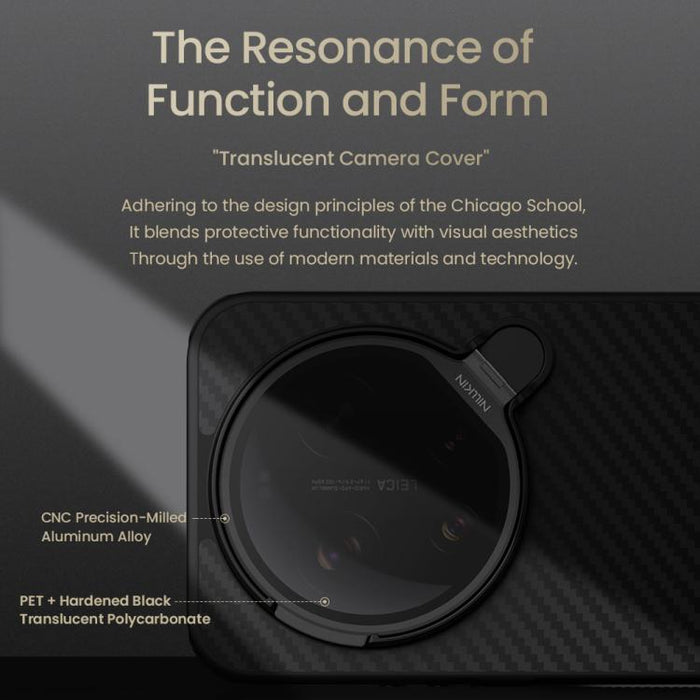 Funda magnética para teléfono NILLKIN CarboProp CamShield negra translúcida, For Xiaomi 17 Ultra