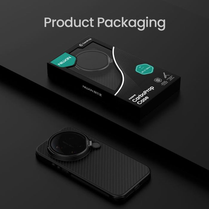 Funda magnética para teléfono NILLKIN CarboProp CamShield negra translúcida, For Xiaomi 17 Ultra
