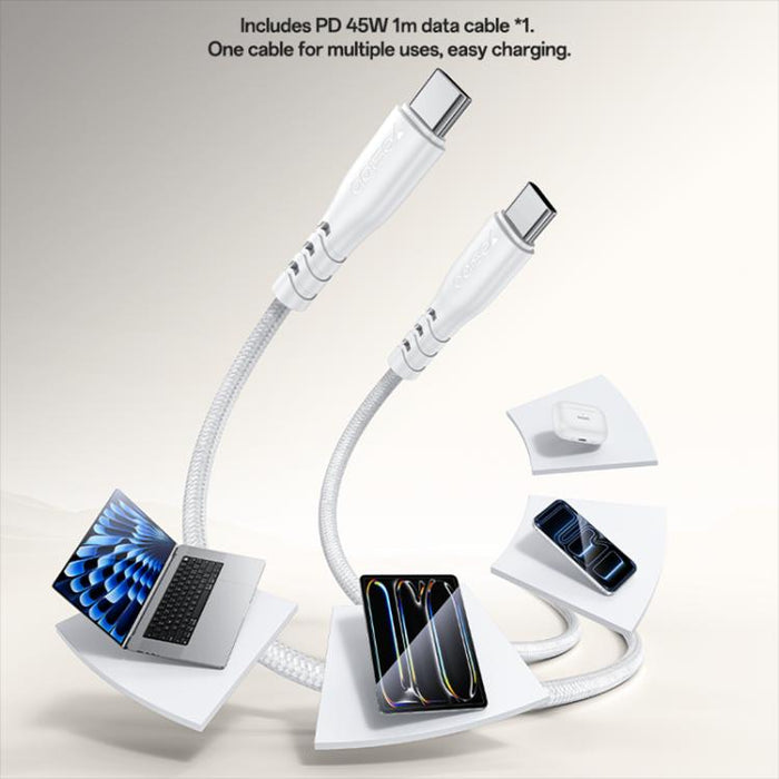 Cargador rápido Yesido PD45W con interfaz dual USB y Tipo-C, EU Plug, UK Plug, US Plug