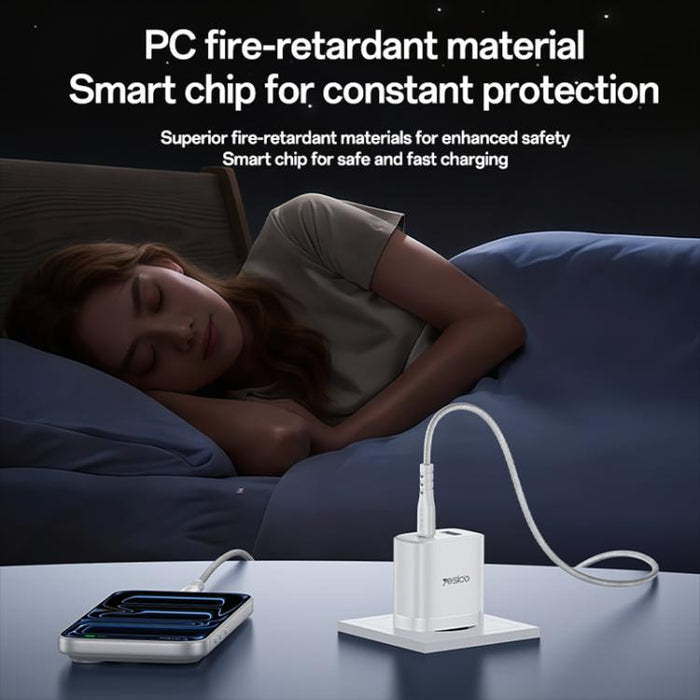 Cargador rápido Yesido PD45W con interfaz dual USB y Tipo-C, EU Plug, UK Plug, US Plug