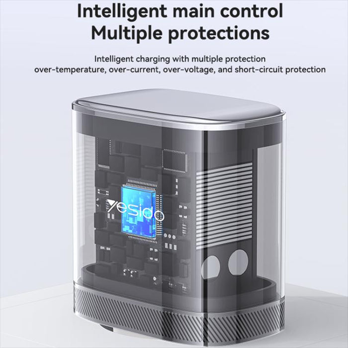 Cargador rápido Yesido PD45W con interfaz dual USB y Tipo-C, EU Plug, UK Plug, US Plug