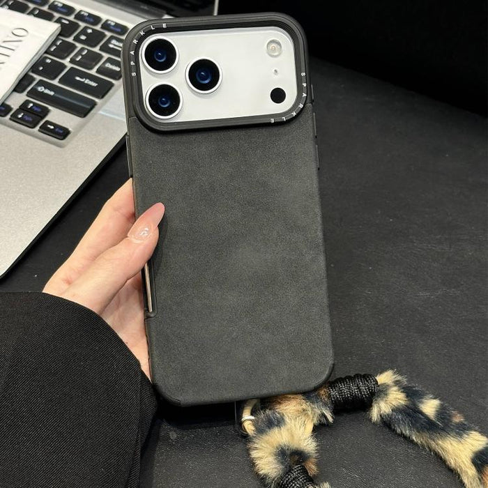 Funda para teléfono de TPU de tela de gamuza sintética con cuerda de peluche de conejo serigrafiada, For iPhone 17 Pro Max, For iPhone 17 Pro, For iPhone 17, For iPhone 16 Pro Max, For iPhone 16 Pro, For iPhone 16, For iPhone 15 Pro Max, For iPhone 15 ...
