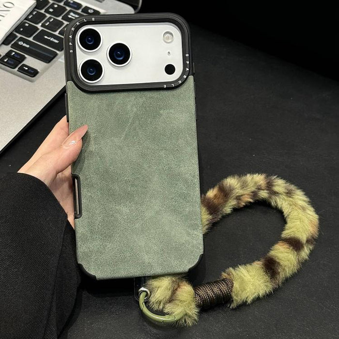Funda para teléfono de TPU de tela de gamuza sintética con cuerda de peluche de conejo serigrafiada, For iPhone 17 Pro Max, For iPhone 17 Pro, For iPhone 17, For iPhone 16 Pro Max, For iPhone 16 Pro, For iPhone 16, For iPhone 15 Pro Max, For iPhone 15 ...