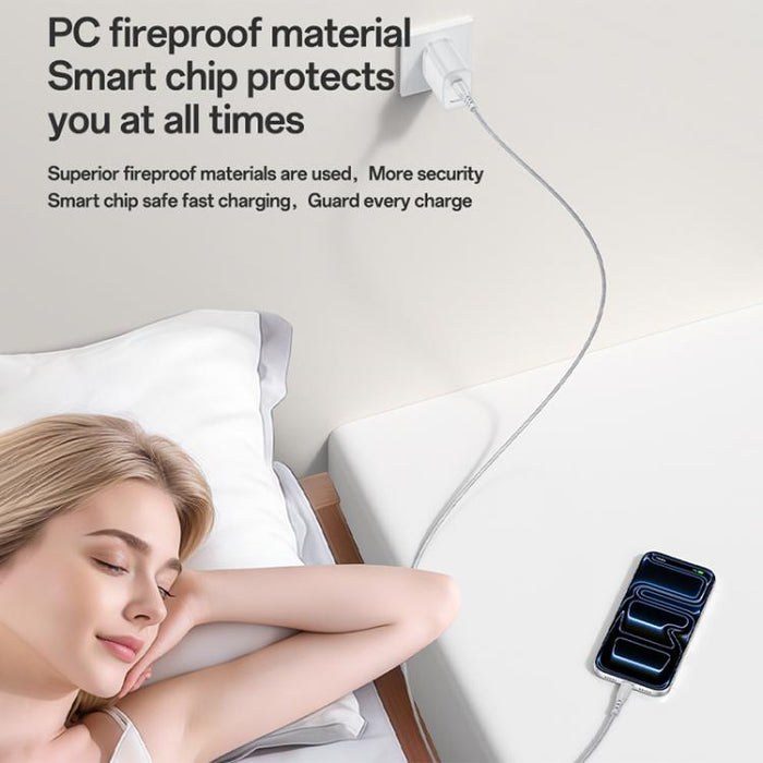 Yesido YC20U PD35W Cargador rápido de un solo puerto USB-C/Tipo-C con cable Tipo-C a Tipo-C, YC20U