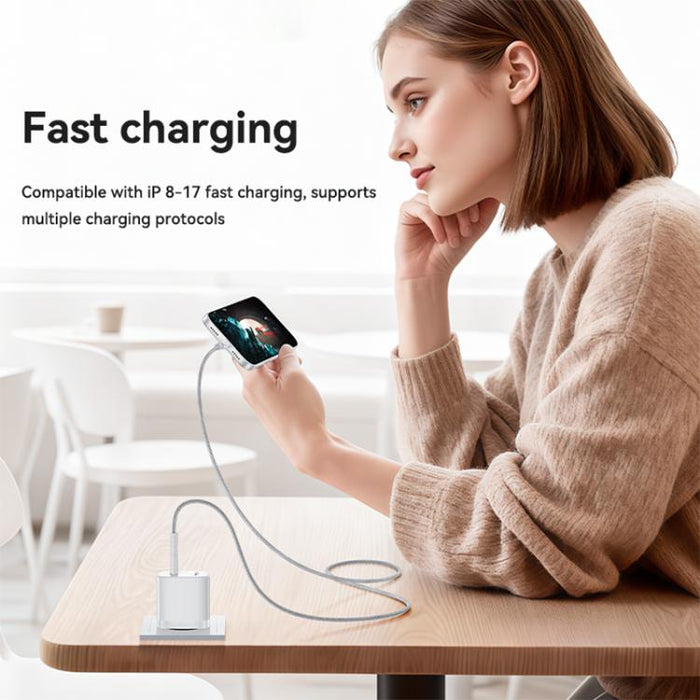 Cargador rápido Yesido YC107 PD35W USB-C / Tipo-C de un solo puerto con cable Tipo-C a Tipo-C., YC107