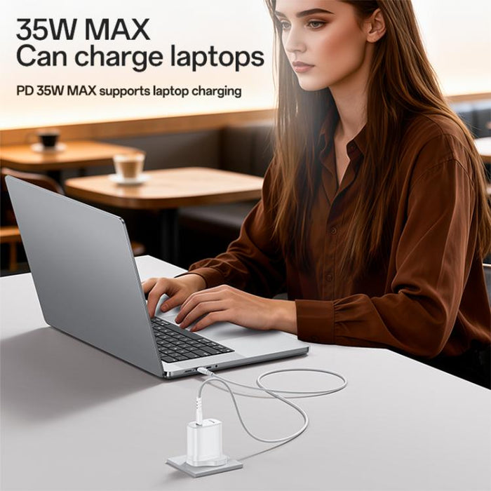 Yesido YC153 PD35W Cargador rápido de un solo puerto USB-C/Tipo-C con cable Tipo-C a Tipo-C, YC153