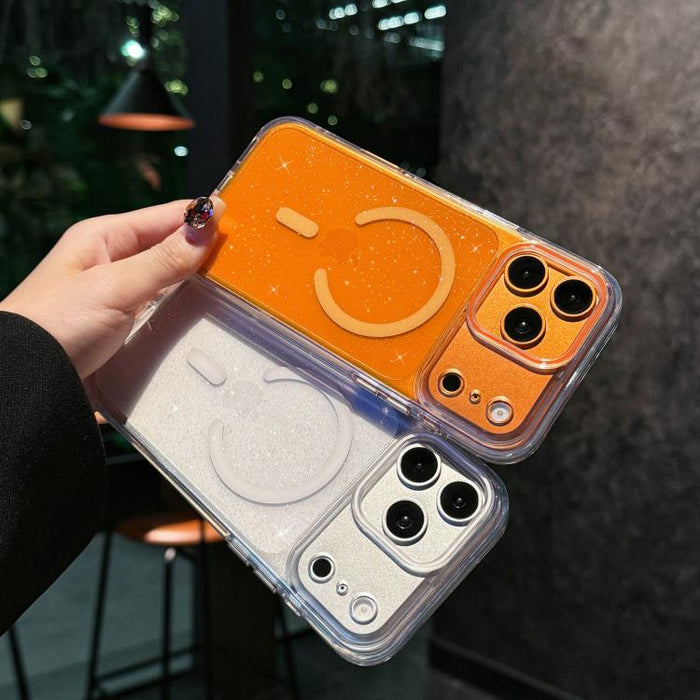 Funda magnética para teléfono de acrílico con brillo cristalino, For iPhone 17 Pro Max, For iPhone 17 Pro