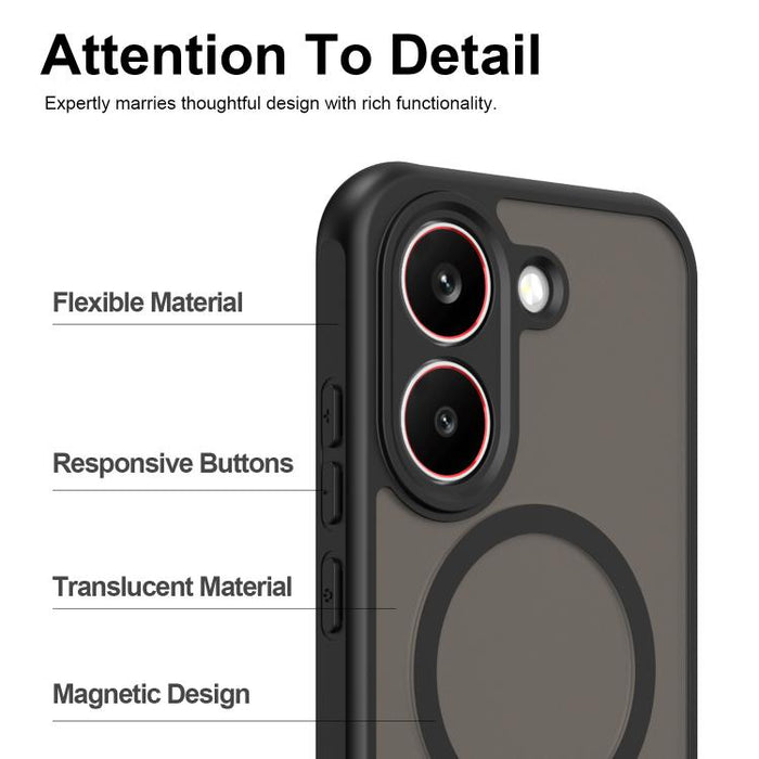 Funda para teléfono Fan Dun Series de TPU híbrido PC esmerilado MagSafe, For Redmi Turbo 5 5G / Poco X8 Pro 5G