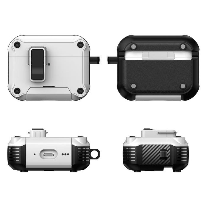Estuche protector magnético con cierre de seguridad para auriculares con soporte, For AirPods Pro 3, For AirPods 4, For AirPods Pro 2, For AirPods Pro