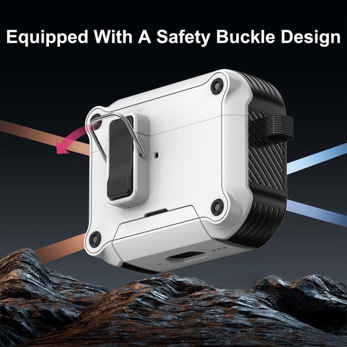 Estuche protector magnético con cierre de seguridad para auriculares con soporte, For AirPods Pro 3, For AirPods 4, For AirPods Pro 2, For AirPods Pro