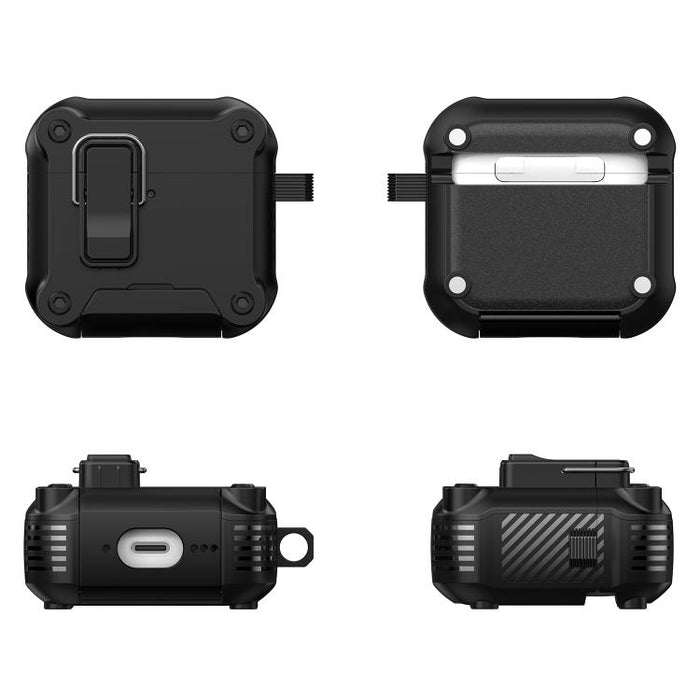 Estuche protector magnético con cierre de seguridad para auriculares con soporte, For AirPods Pro 3, For AirPods 4, For AirPods Pro 2, For AirPods Pro