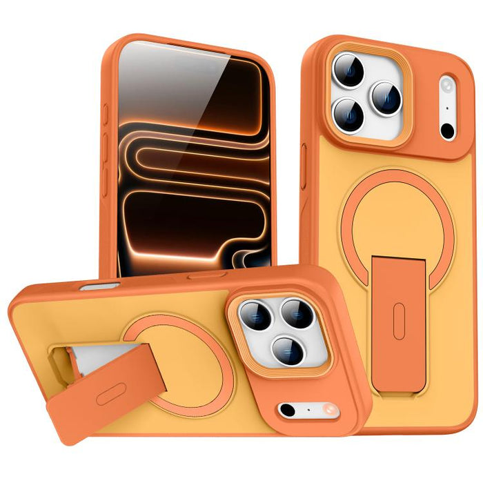 Funda para teléfono MagSafe con soporte invisible y tacto suave, For iPhone 16e / 17e, For iPhone 17 Pro Max, For iPhone 17 Pro, For iPhone 17, For iPhone Air
