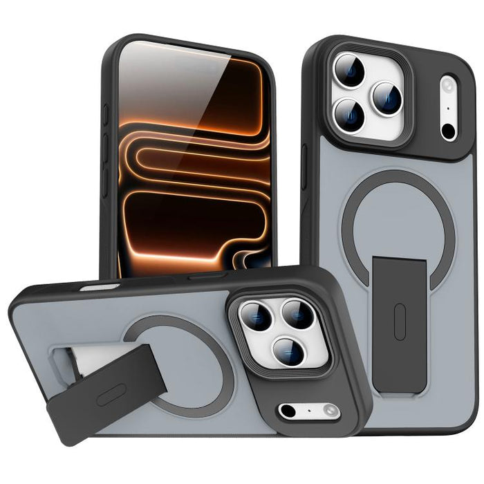Funda para teléfono MagSafe con soporte invisible y tacto suave, For iPhone 16e / 17e, For iPhone 17 Pro Max, For iPhone 17 Pro, For iPhone 17, For iPhone Air