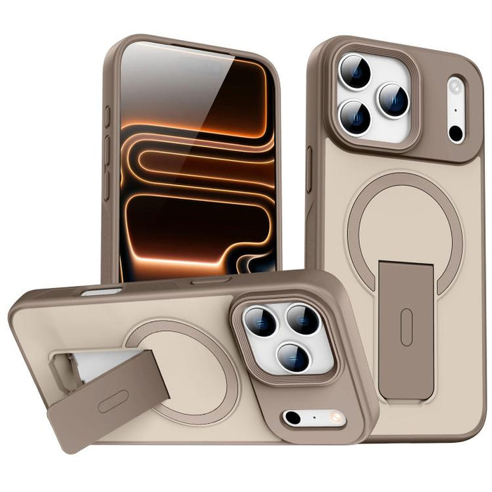 Funda para teléfono MagSafe con soporte invisible y tacto suave, For iPhone 16e / 17e, For iPhone 17 Pro Max, For iPhone 17 Pro, For iPhone 17, For iPhone Air
