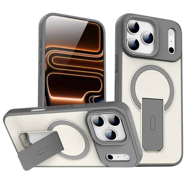 Funda para teléfono MagSafe con soporte invisible y tacto suave, For iPhone 16e / 17e, For iPhone 17 Pro Max, For iPhone 17 Pro, For iPhone 17, For iPhone Air