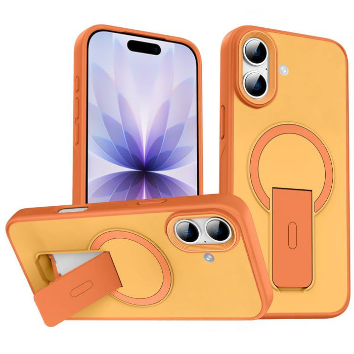 Funda para teléfono MagSafe con soporte invisible y tacto suave, For iPhone 16e / 17e, For iPhone 17 Pro Max, For iPhone 17 Pro, For iPhone 17, For iPhone Air