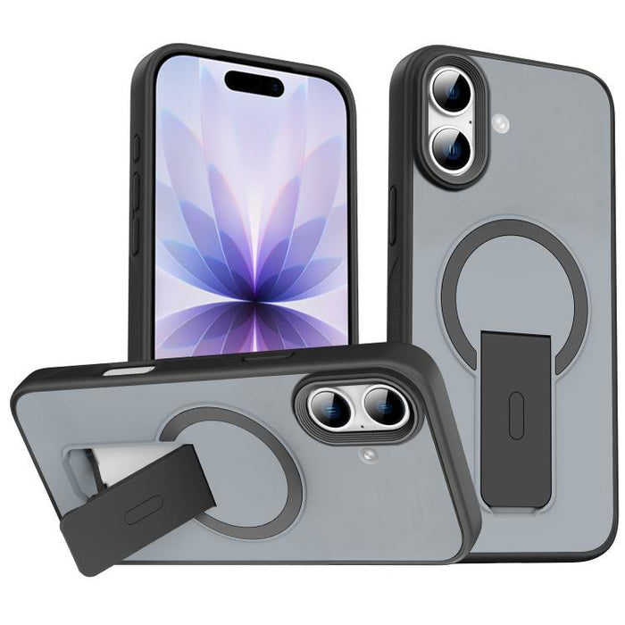 Funda para teléfono MagSafe con soporte invisible y tacto suave, For iPhone 16e / 17e, For iPhone 17 Pro Max, For iPhone 17 Pro, For iPhone 17, For iPhone Air