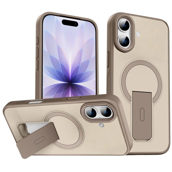 Funda para teléfono MagSafe con soporte invisible y tacto suave, For iPhone 16e / 17e, For iPhone 17 Pro Max, For iPhone 17 Pro, For iPhone 17, For iPhone Air