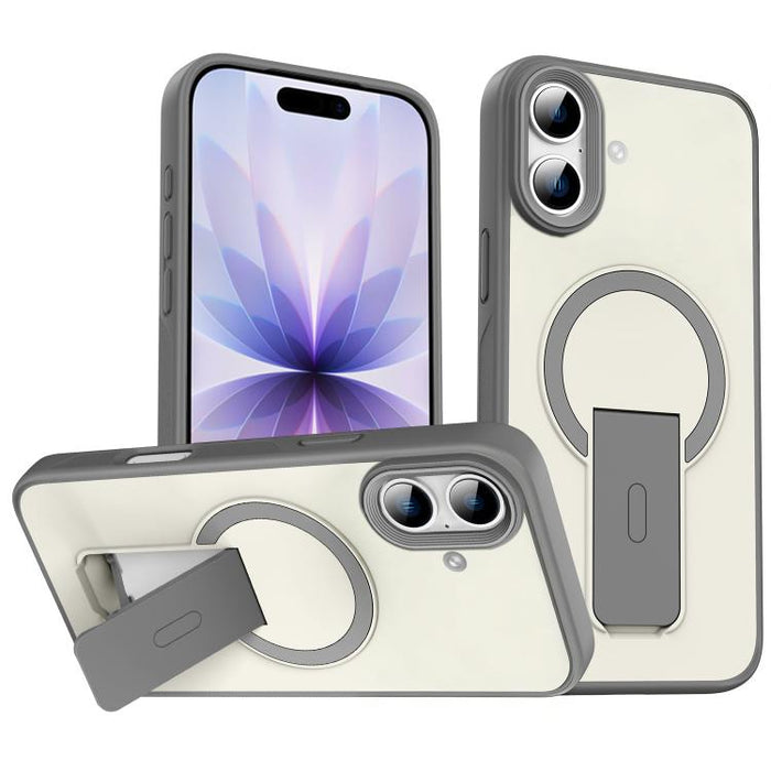 Funda para teléfono MagSafe con soporte invisible y tacto suave, For iPhone 16e / 17e, For iPhone 17 Pro Max, For iPhone 17 Pro, For iPhone 17, For iPhone Air